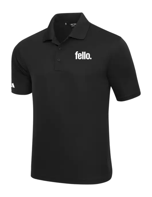 Adidas Black Basic Sport Polo w/Fello. Logo