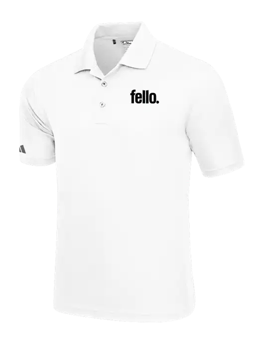 Adidas White Basic Sport Polo w/Fello. Logo