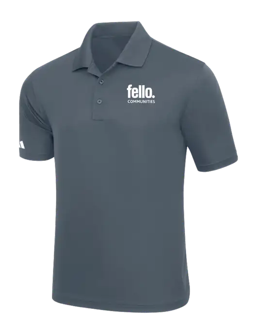 Adidas Medium Grey Basic Sport Polo w/Fello Communities Logo