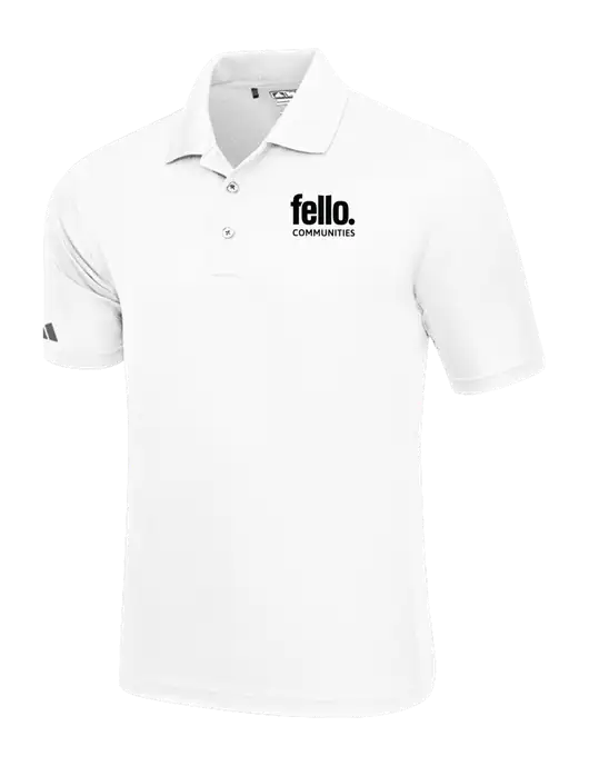 Adidas White Basic Sport Polo w/Fello Communities Logo