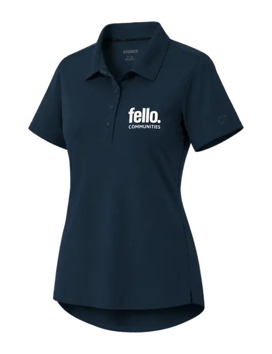 OGIO Womens Envision Dark Navy Polo w/Fello Communities Logo