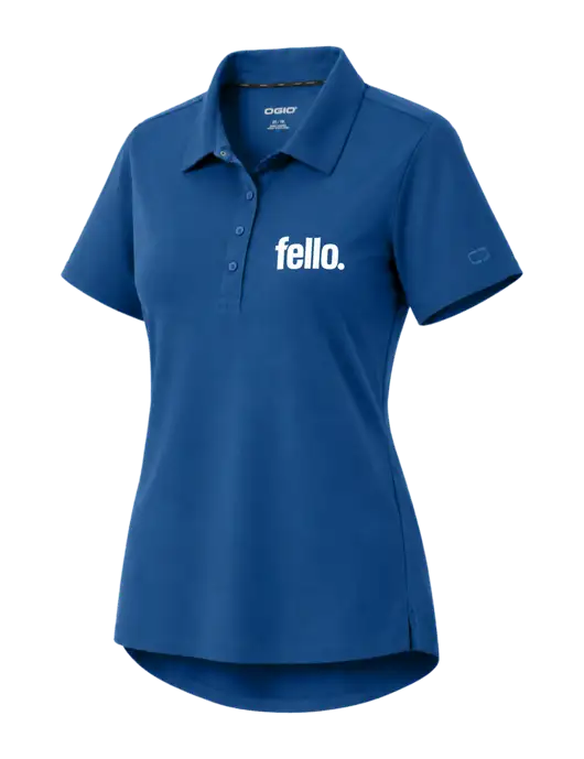 OGIO Womens Envision Light Navy Polo w/Fello. Logo