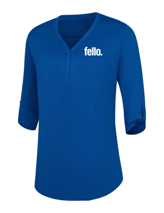 Womens Royal City Stretch 3/4-Sleeve Tunic w/Fello. Logo