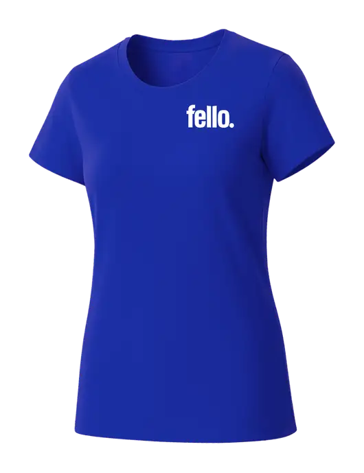 Womens Seriously Soft Royal T-Shirt w/Fello. Logo