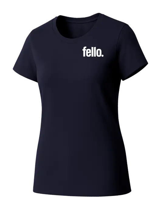 Womens Seriously Soft New Navy T-Shirt w/Fello. Logo
