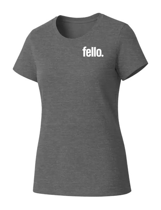 Womens Seriously Soft Grey Frost T-Shirt w/Fello. Logo