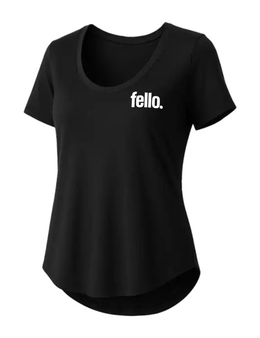 Mercer+Mettle Womens Black Stretch Jersey Relaxed Scoop w/Fello. Logo