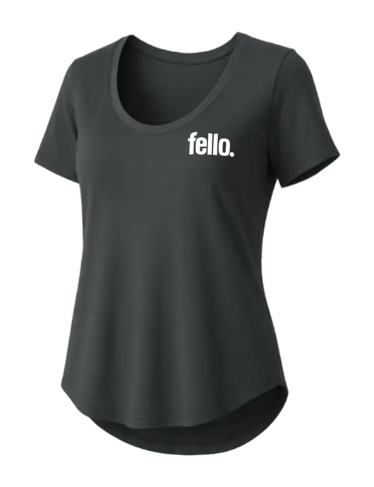 Mercer+Mettle Womens Dark Grey Stretch Jersey Relaxed Scoop w/Fello. Logo