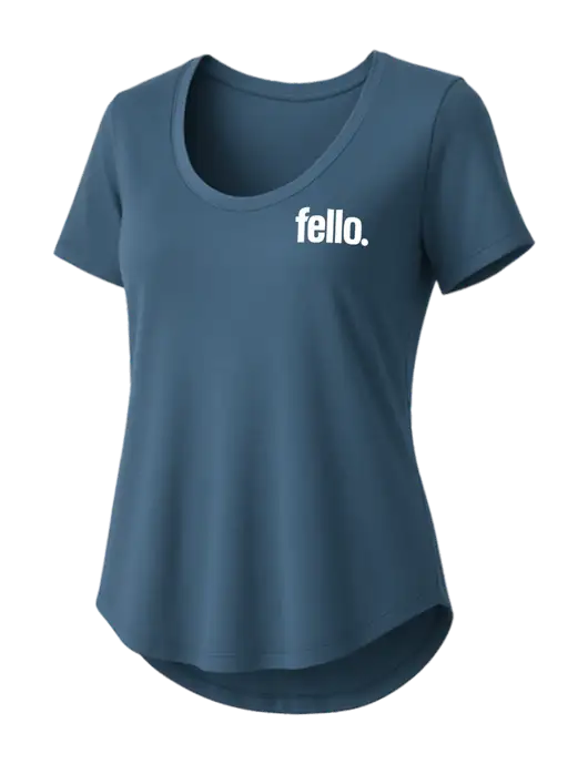 Mercer+Mettle Womens Light Navy Blue Stretch Jersey Relaxed Scoop w/Fello. Logo