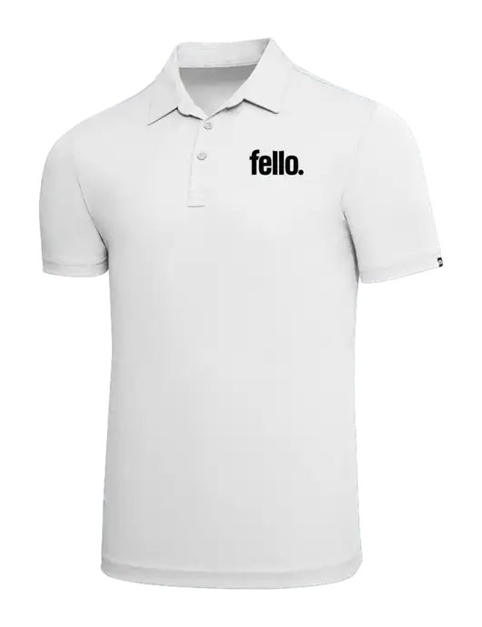 TravisMathew White Solid Oceanside Polo w/Fello. Logo