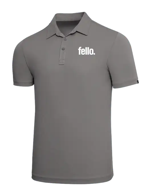 TravisMathew Grey Solid Oceanside Polo w/Fello. Logo