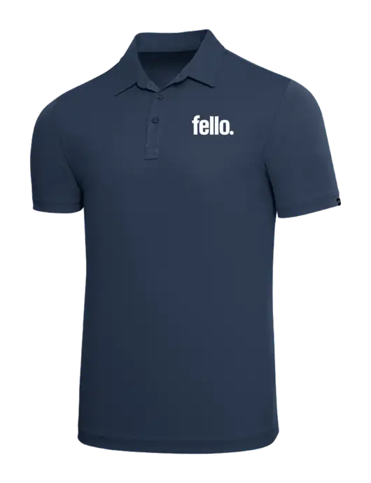 TravisMathew Navy Solid Oceanside Polo w/Fello. Logo